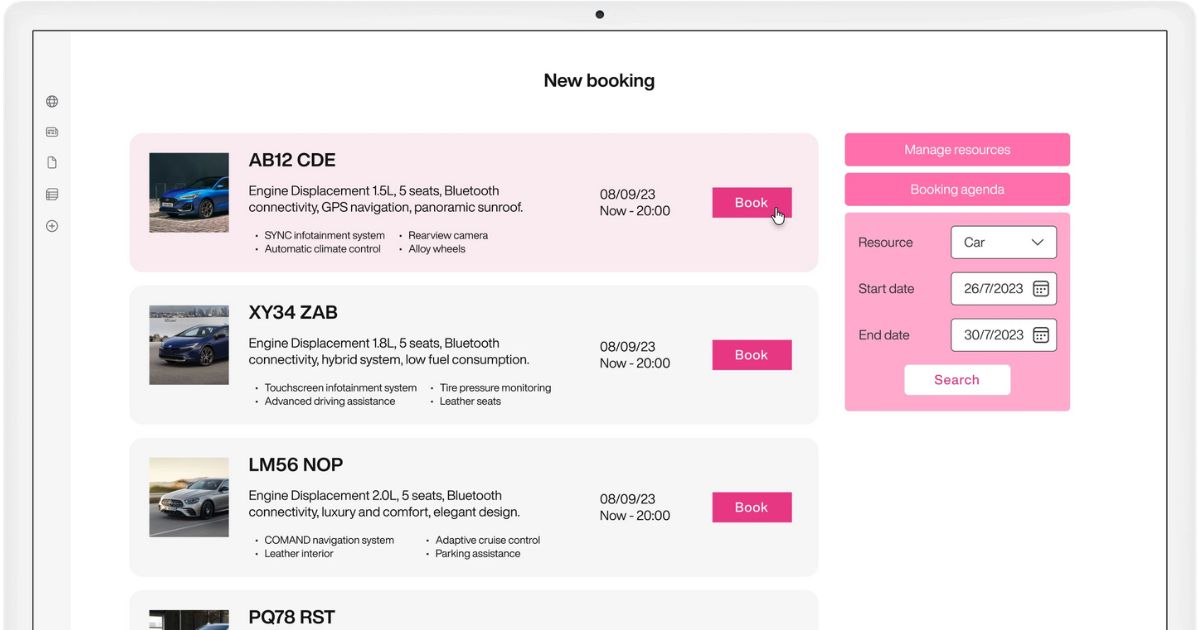 Accessing the SharePoint intranet of intranet.ai to book company resources