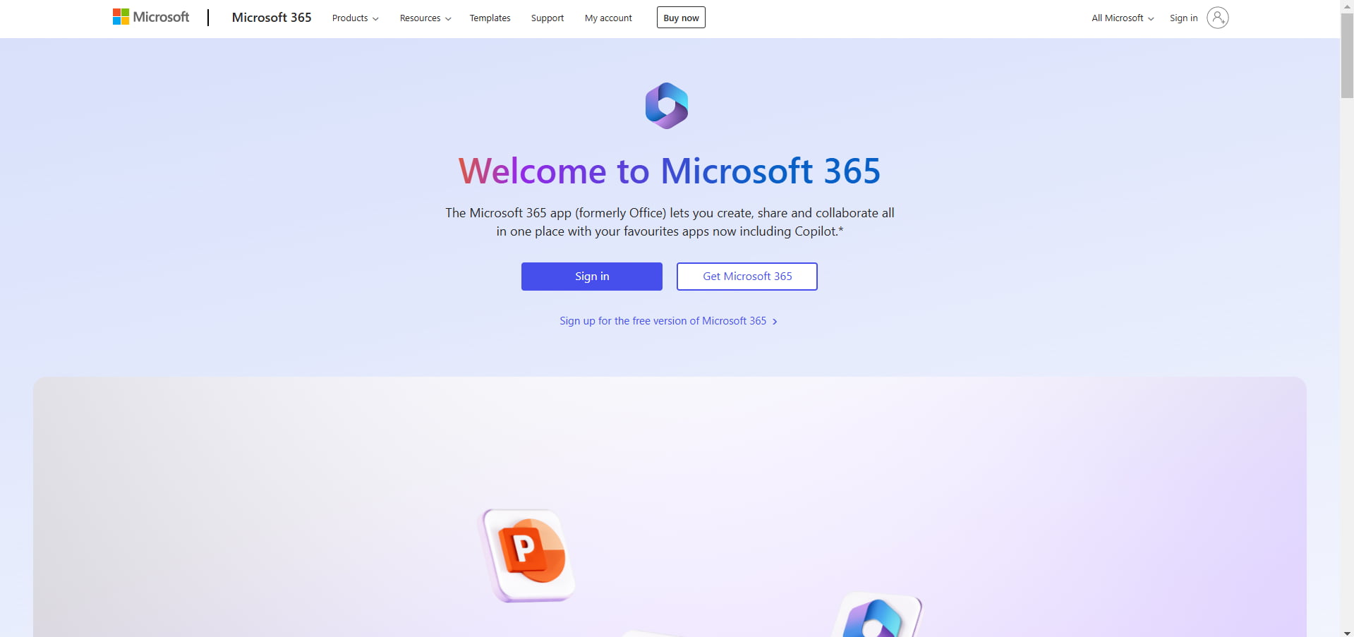 Accessing the Microsoft 365 portal