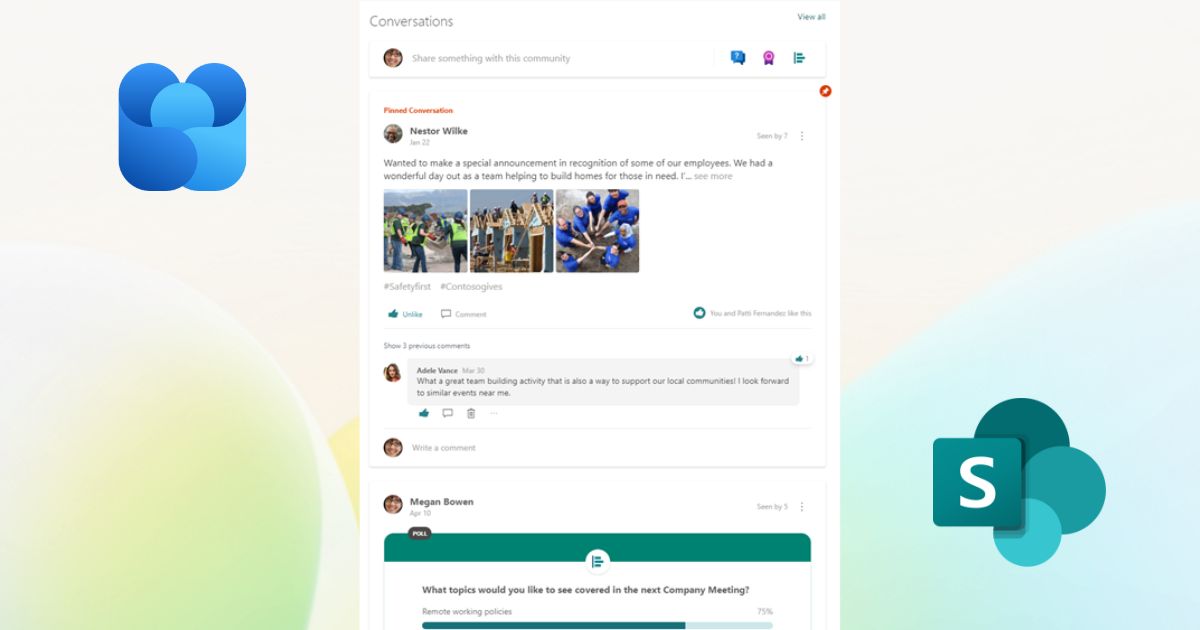 Integrating Viva Engage conversations into a SharePoint page