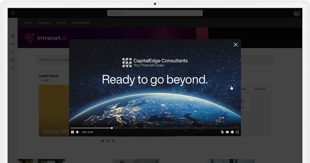 Promoting the intranet launch with intranet.ai