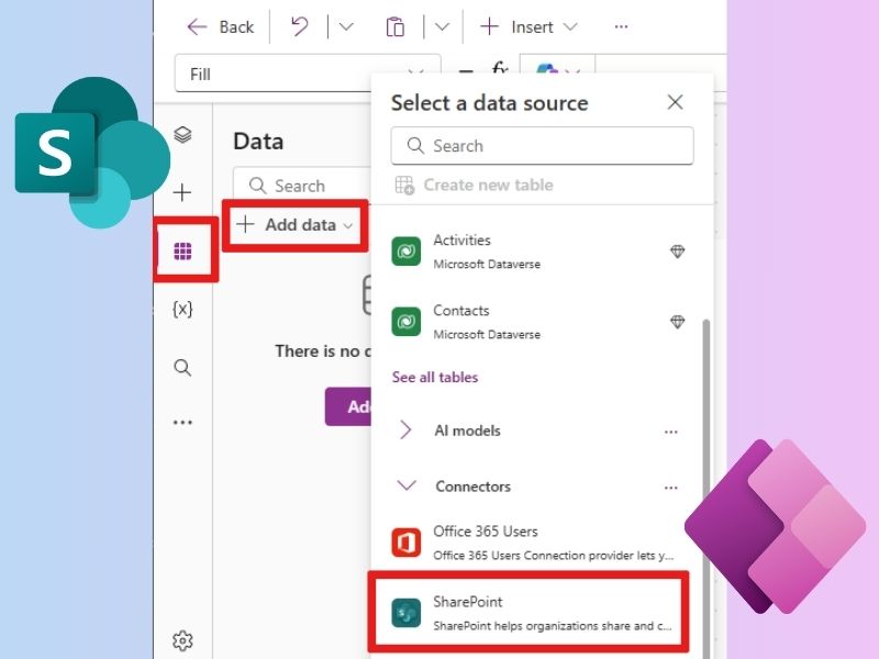 Connecting a Power Apps application with a SharePoint site