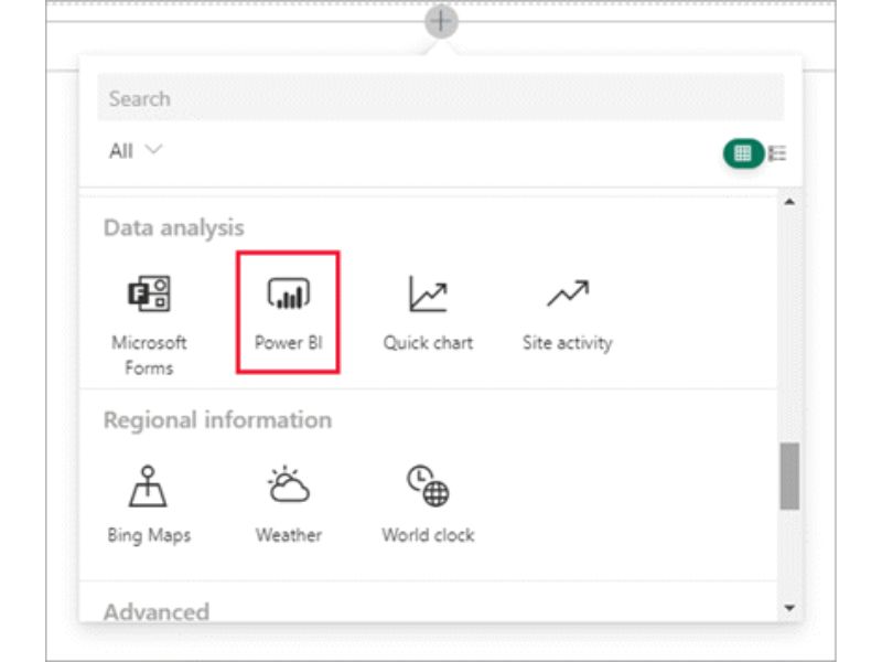 Web part to integrate Power BI reports in SharePoint